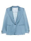 Forte Forte Peak-lapel Single-breasted Blazer In Blue