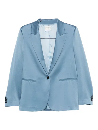 Forte Forte Peak-lapel Single-breasted Blazer In Blue