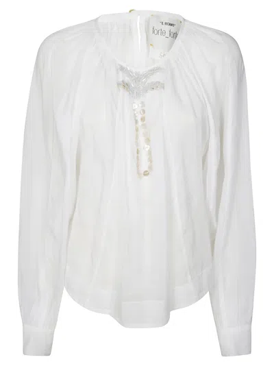 FORTE FORTE FORTE FORTE PEARL SUITE EMBROIDERY CO/SE VOILE BOHEMIAN SHIRT