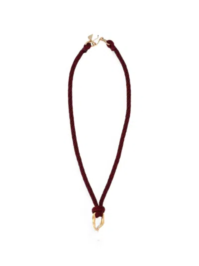Forte Forte Pearl-pendant Rope Necklace In Brown