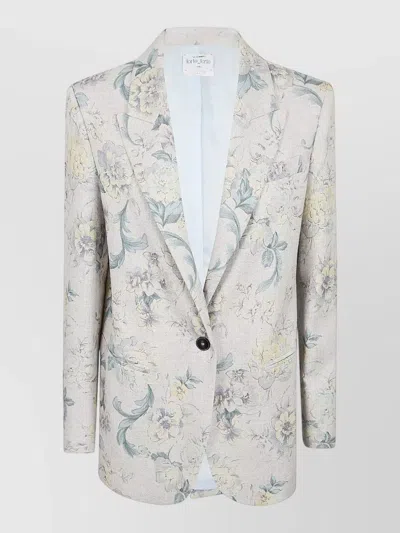 Forte Forte Peonia My Love Floral Hopsack Jacket In Neutral