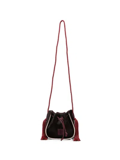 Forte Forte Pepita Bucket Bag In Burgundy