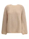 Forte Forte Perforated Rib-knit Pattern Sweater In Neutral