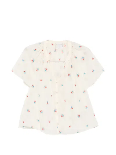 Forte Forte Petites Fleurs Gathered Blouse In Multi