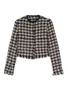 Forte Forte Pied De Coque Tweed Boxy Jacket In Azul