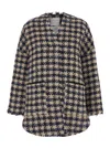 Forte Forte Check-pattern Tweed Coat In Multicolor