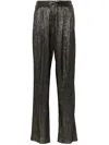 Forte Forte Forte_forte Pied De Poule Lamé Trousers In Black