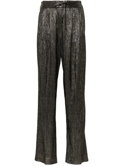 Forte Forte Forte_forte Pied De Poule Lamé Trousers In Black