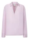 Forte Forte Pink Taffeta Polo Shirt In Pink