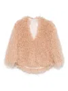 Forte Forte Neutrals Coats - Faux Fur Coats Women In Pink