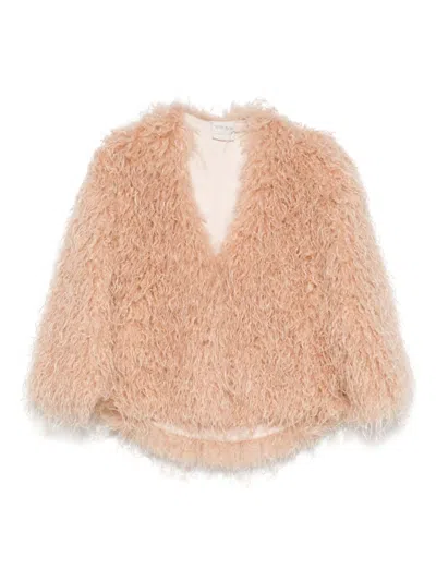 FORTE FORTE PINK V-NECK JACKET