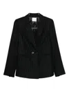 Forte Forte Pinstripe Double-breasted Blazer In Multi