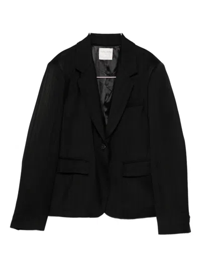 Forte Forte Pinstripe Single-breasted Blazer In Black