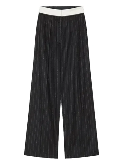 Forte Forte Pinstripe Trousers In Black