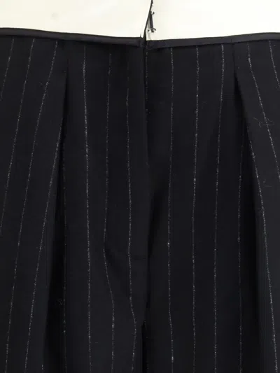 Forte Forte Pinstripe Waistband Trousers In Black