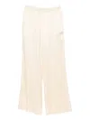 Forte Forte Pinstriped Satin Pants In Neutral