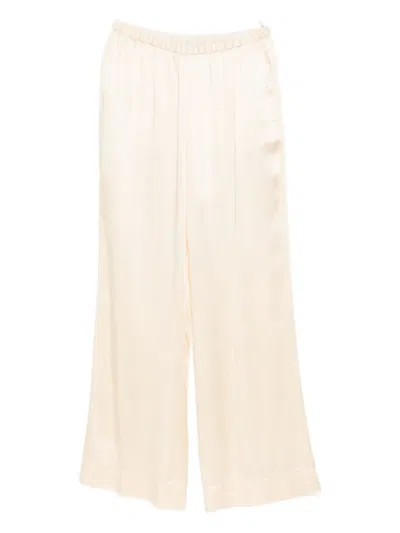 Forte Forte Pinstriped Satin Pants In Neutral