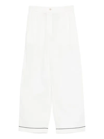 Forte Forte Piped Trousers In White