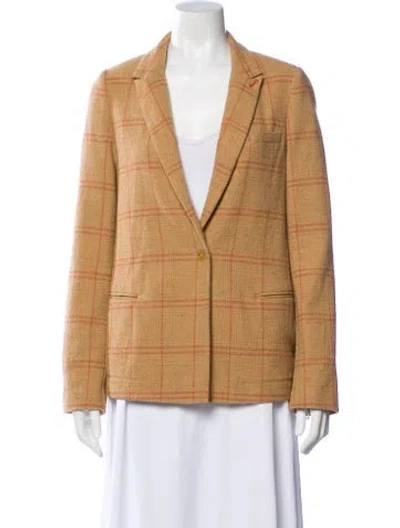 Pre-owned Forte Forte Plaid Print Blazer In Neutral