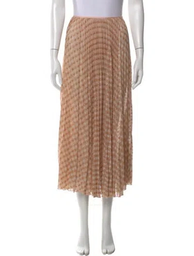 Pre-owned Forte Forte Plaid Print Midi Length Skirt In Neutral