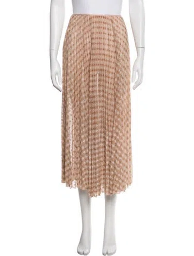 Pre-owned Forte Forte Plaid Print Midi Length Skirt In Neutral