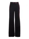 Forte Forte Plain Velvet Flare Pants In Burgundy