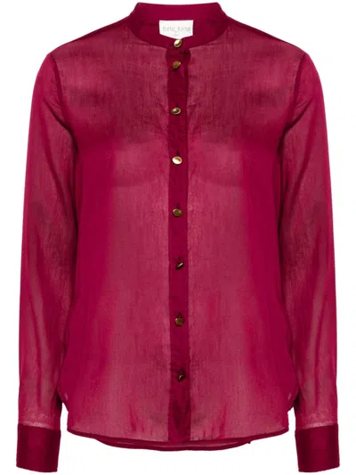 Forte Forte Pleat-detail Shirt In Purple