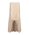 Forte Forte Pleated Asymmetric Midi Skirt In Neutral