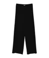 Forte Forte Pleated Wide-leg Trousers In Black