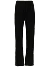 Forte Forte Elastic Waist Casual Pants In Black