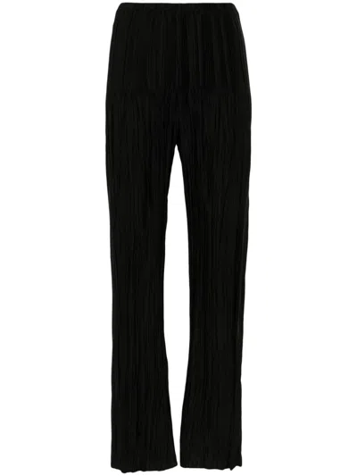 Forte Forte Elastic Waist Casual Pants In 黑色