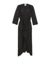 Forte Forte Pleated Crepe Wrap Skirt In Black