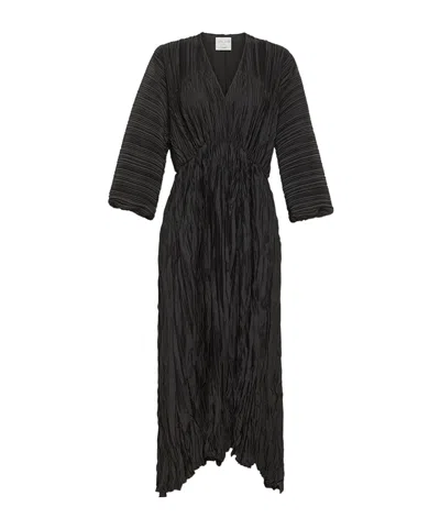 Forte Forte Pleated Crepe Wrap Skirt In Black