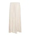 Forte Forte Velvet Godet Midi Skirt In White