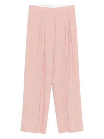 Forte Forte Pleated-design Trousers In Pink