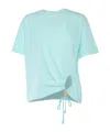 Forte Forte Pleated Detail Short-sleeved T-shirt In Blue