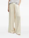 Forte Forte Pleated Geometric-print Trousers In Neutral