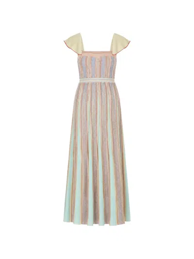 Forte Forte Pleated Maxi Dress In Neutral