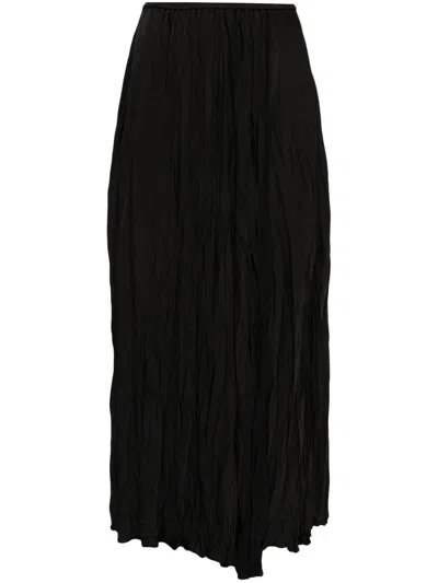 Forte Forte Wrap Crepe Midi Skirt In Black