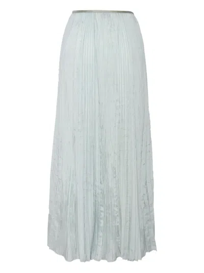 Forte Forte Pleated Eco-viscose Sarong Skirt In White