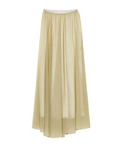 Forte Forte Pleated Midi Skirt In Brown