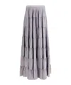 Forte Forte Gray Silk Long Skirt In Gray