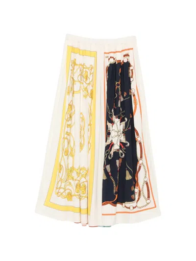 Forte Forte Pleated Midi Skirt In Multi