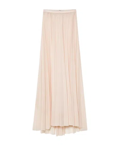 Forte Forte Pleated Midi Skirt In Pink