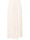 Forte Forte Velvet Godet Midi Skirt In White