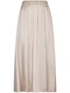 Forte Forte Pleated Skirt With Elastic Waistband In Neutral