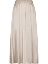 Forte Forte Pleated Skirt With Elastic Waistband In Neutral