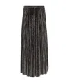 Forte Forte Forte_forte Lamé Pied De Poule Long Skirt In Black