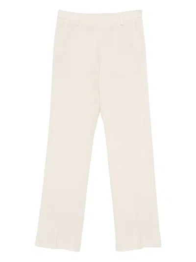 Forte Forte Pleated Straight-leg Trousers In White
