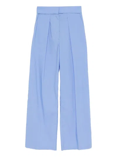 Forte Forte Pleated Trousers In Blue